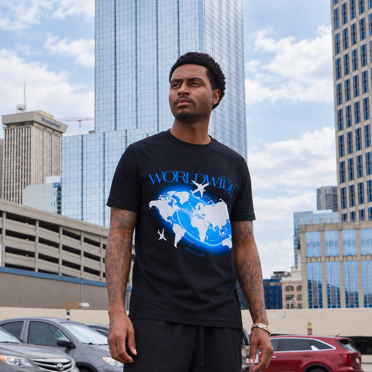 Amarian Tyler Worldwide UV Protection and Cooling Fabric Tee – Black